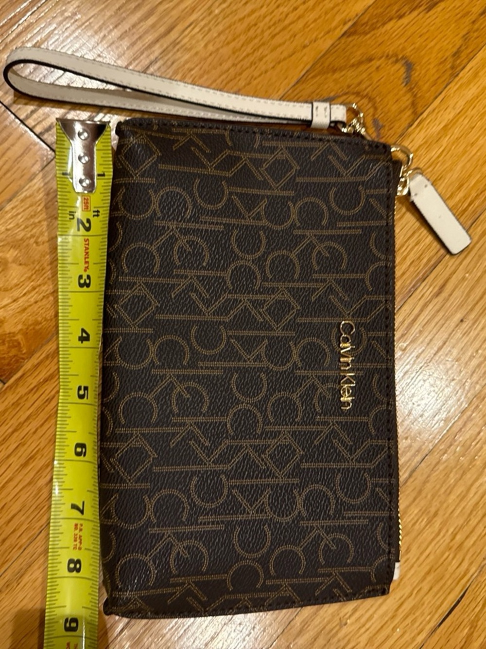 Calvin Klein Brown Signature Wristlet